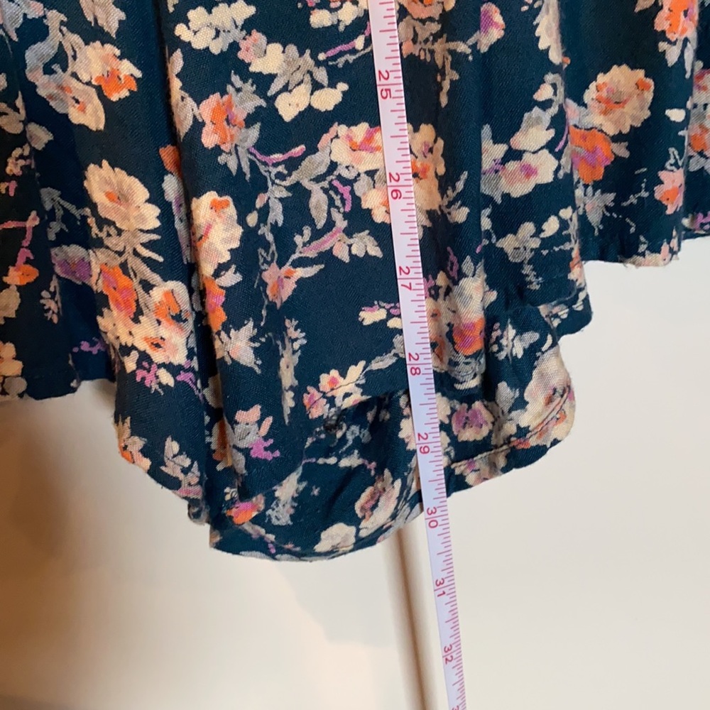 Teal Flowered Romper - image 6